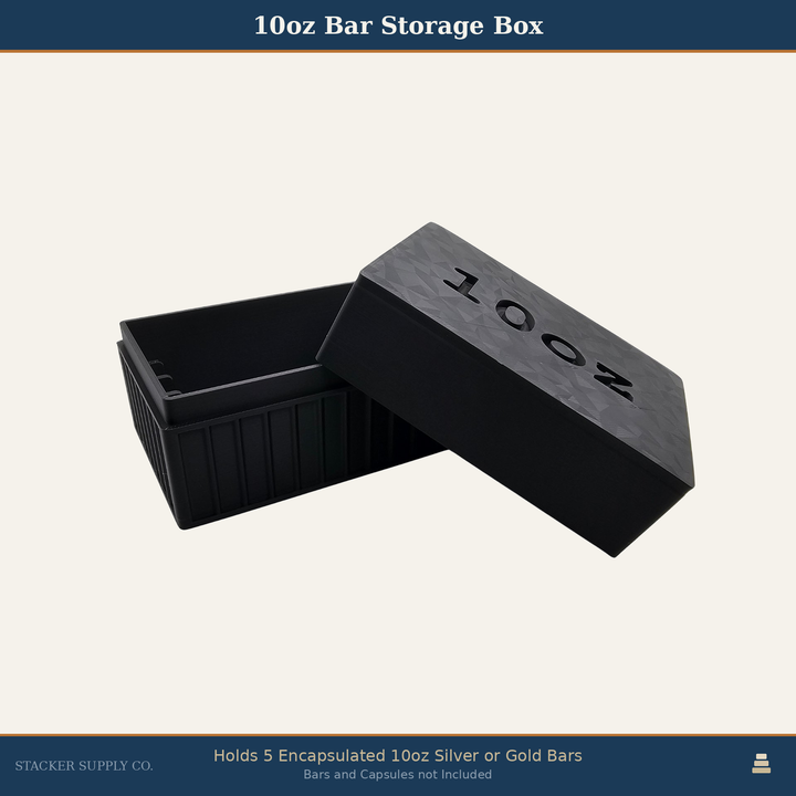 10oz Silver Bar Storage Box - Holds 5 - Columns