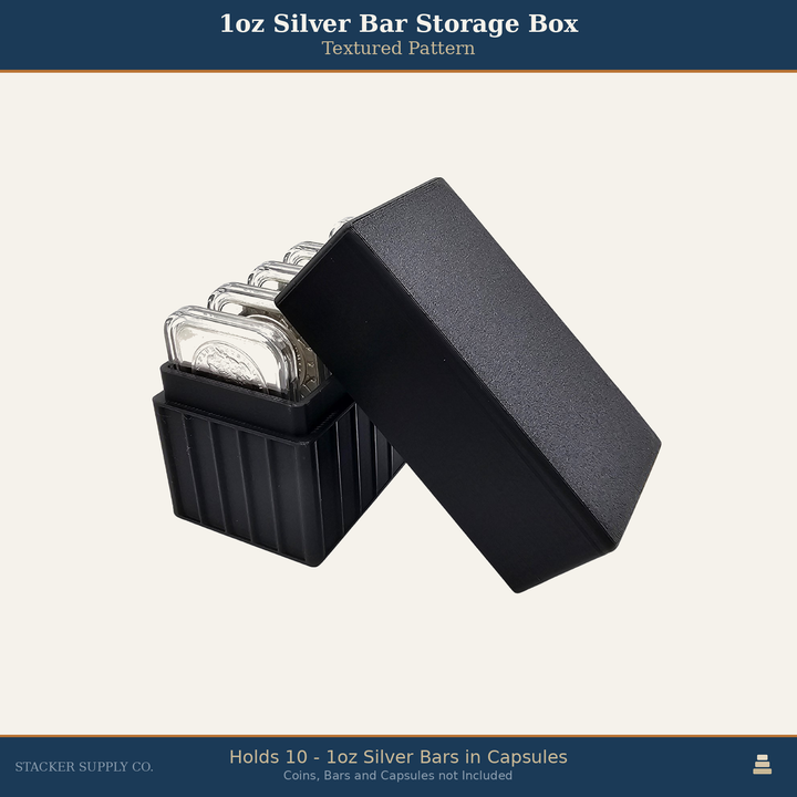 1oz Silver Bar Storage Box - Columns