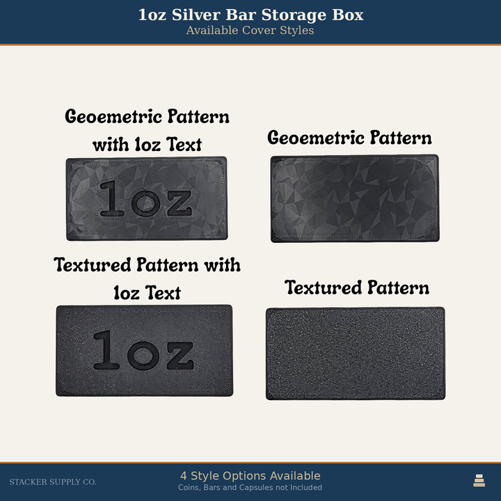 1oz Silver Bar Storage Box - Columns