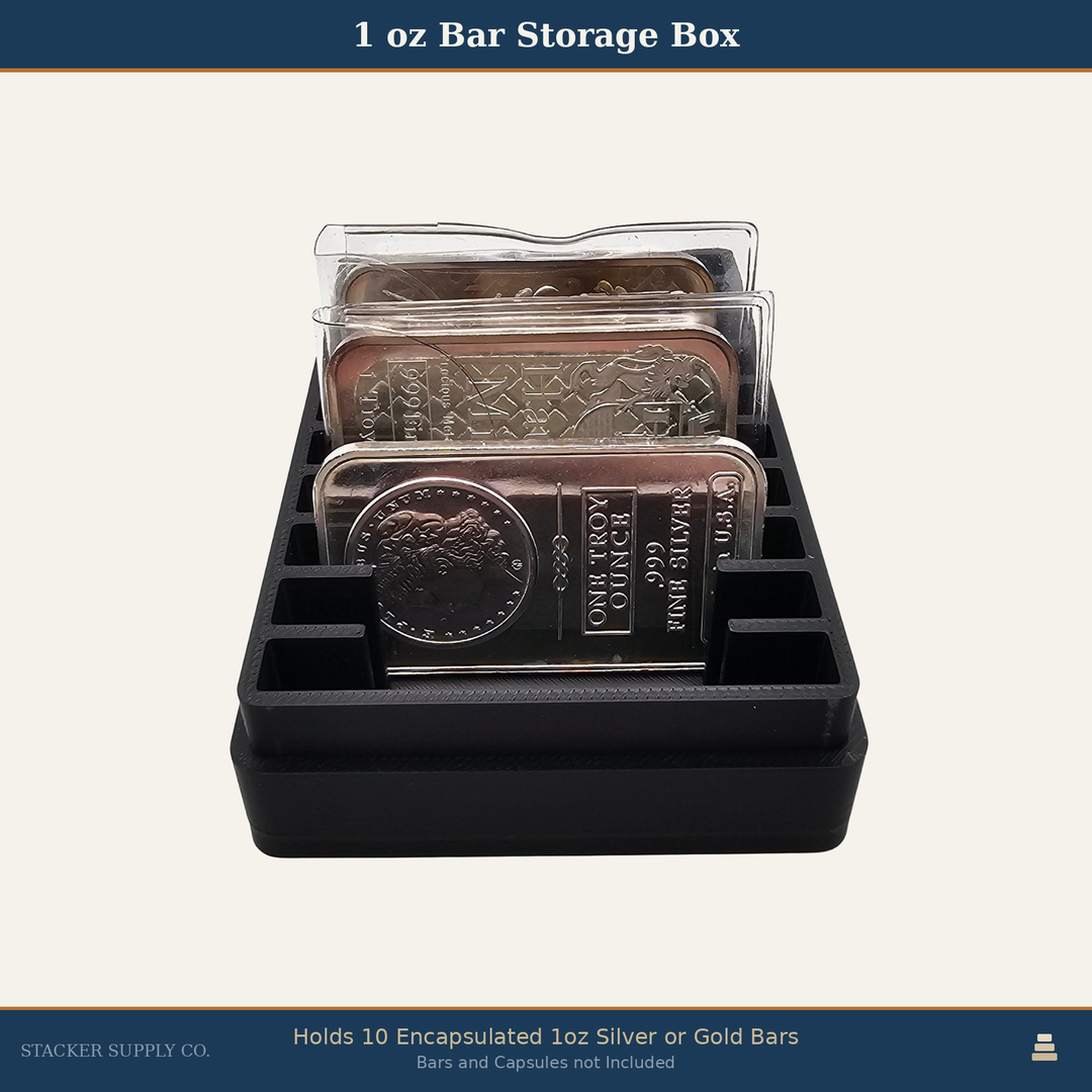 1oz Bar Storage Box - Holds 10 - Horizontal