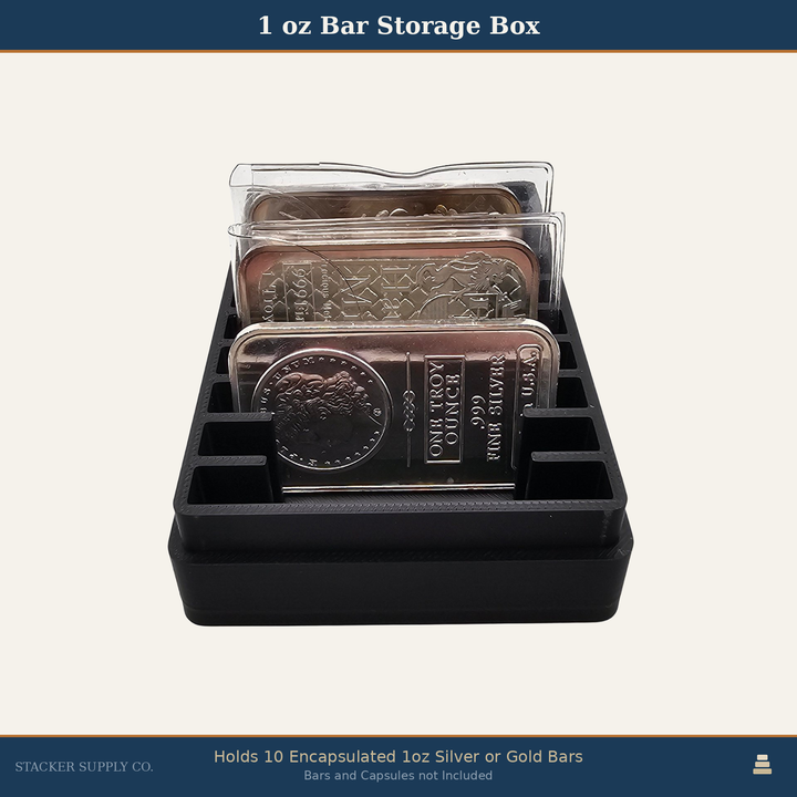 1oz Bar Storage Box - Holds 10 - Horizontal